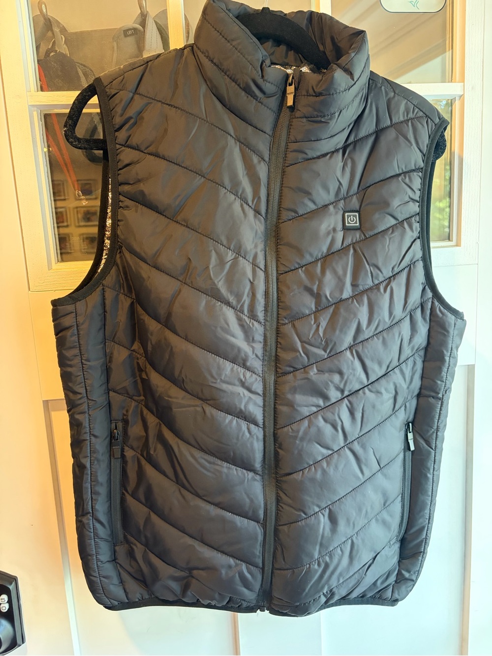 Women's Black Tech Heated Quilted Puffer Vest
